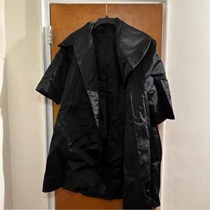 Vintage black satin opera coat